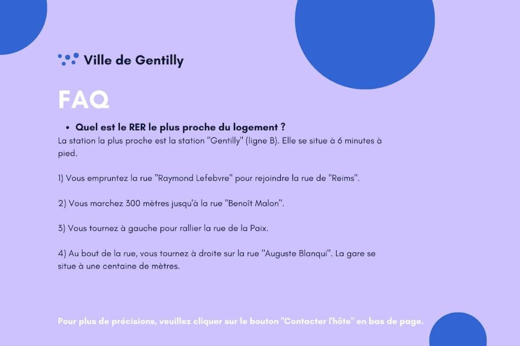 Appartement Cosy Au Calme, Proche De Paris Et Du Rer B Gentilly Ngoại thất bức ảnh